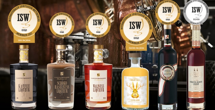Die ausgezeichneten Liköre der Destillerie LANTENHAMMER. Foto: LANTENHAMMER